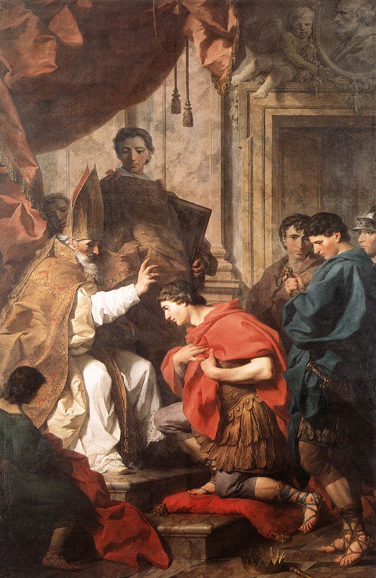 St Ambrose Converting Theodosius wt